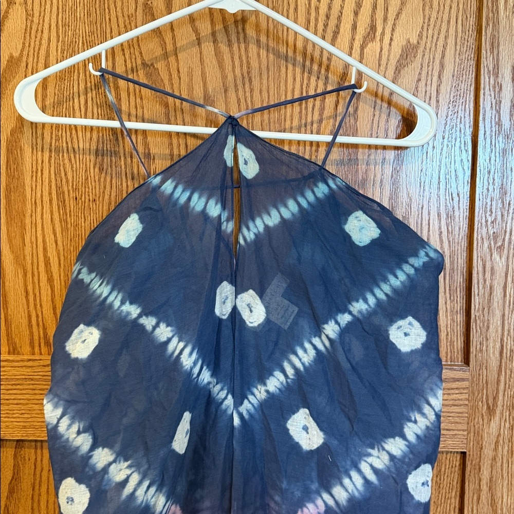 Lovestitch Blue Tie-Dye Cotton Sarong Medium/Large NWOT - Picture 2 of 6